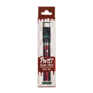 Ooze Slim Twist Pen Vape Battery – Ruby Red