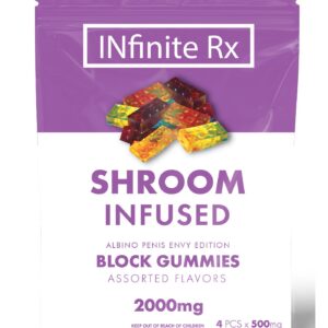 INfinite Rx Shroom Infused Block Gummies Edibles (2000mg)