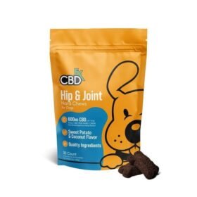 CBDfx, Hip & Joint CBD Hard Chews For Dogs, Sweet Potato & Coconut, Broad Spectrum THC-Free, 30ct, 600mg CBD