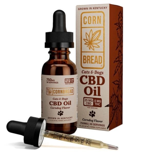 Cornbread Hemp, CBD Oil for Pets, Corndog, Full Spectrum, 1fl oz, 15mg THC + 750mg CBD