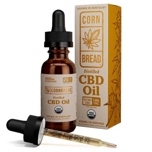 Cornbread Hemp, Distilled CBD Oil, Full Spectrum, 1fl oz, 30mg THC + 1500mg CBD