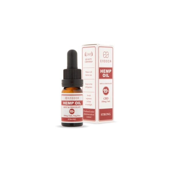 Endoca, CBD Oil 15% Strong, Chocolate Mint, Broad Spectrum THC-Free, 1fl oz, 4500mg CBD