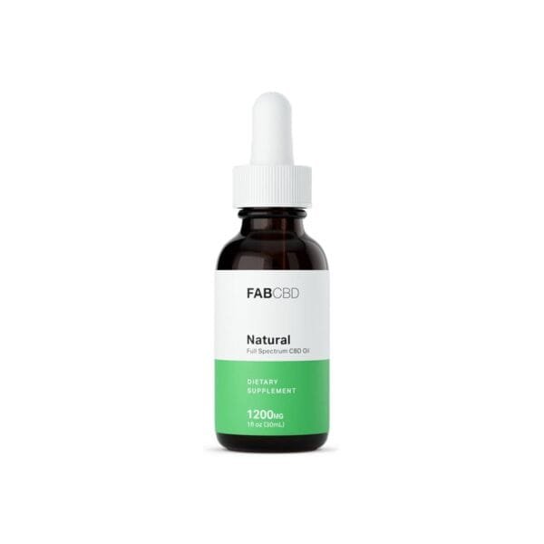 Fab CBD, CBD Oil, Natural, Full Spectrum, 1fl oz, 1200mg CBD