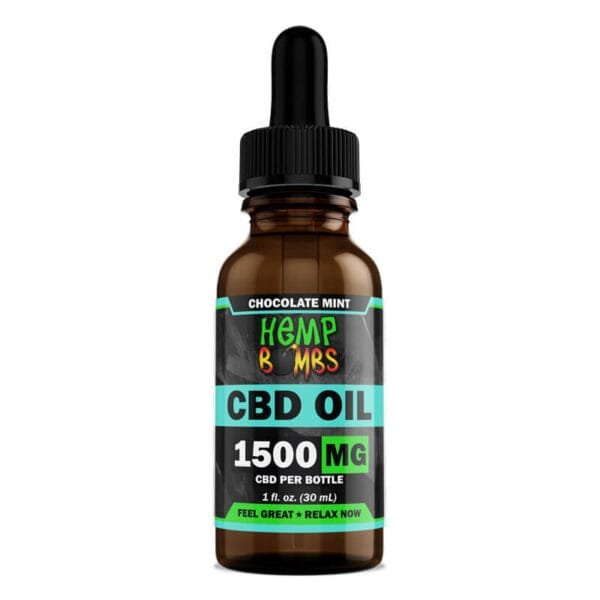 Hemp Bombs, CBD Oil, Chocolate Mint, Isolate THC-Free, 1fl oz, 1500mg CBD