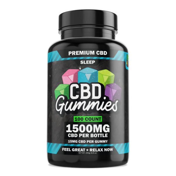 Hemp Bombs, CBD Sleep Gummies with Melatonin, Isolate THC-Free, 100ct, 1500mg CBD