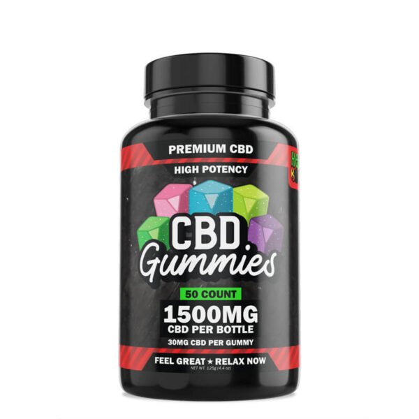 Hemp Bombs, High Potency CBD Gummies, Isolate THC-Free, 50ct, 1500mg CBD