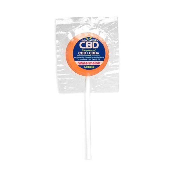 Innovative CBD, CBD+CBDA Lollipops 3mg, Watermelon, Full Spectrum, 12ct, 36mg CBD