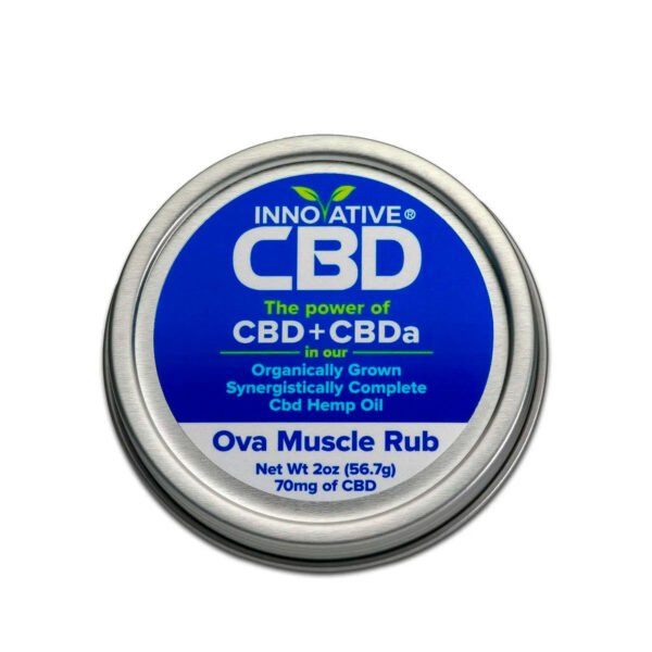 Innovative CBD, Professional OVA CBD+CBDA Muscle Rub, Soothing Menthol, Full Spectrum, 2oz, 70mg CBD