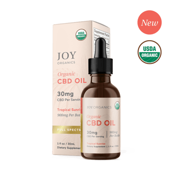 Joy Organics, Tropical Sunrise Organic CBD Tincture, Full Spectrum, 1fl oz, 900mg CBD