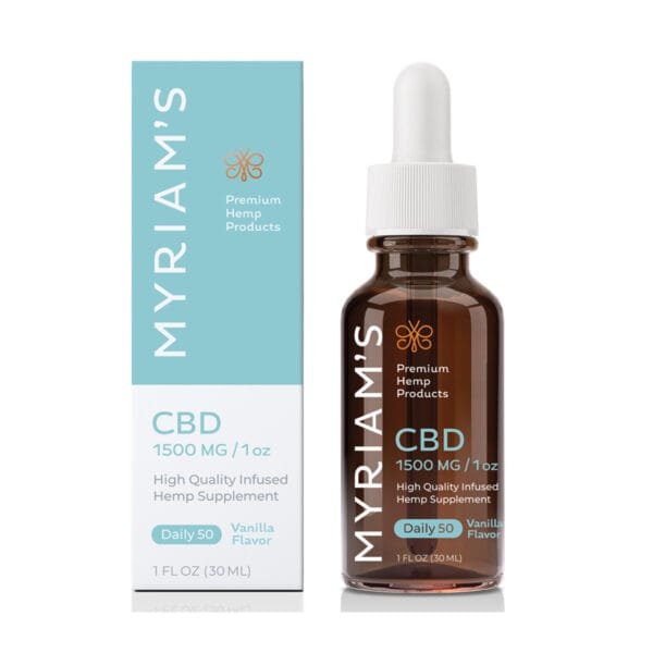 Myriam’s Hope Hemp, CBD Oil Daily 50, Full Spectrum, Sweet Vanilla, 1fl oz, 1500mg CBD