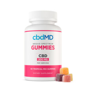 cbdMD, CBD Gummies, Broad Spectrum THC-Free, 60ct, 6000mg CBD